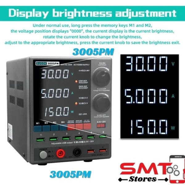 SUGON 3005PM Digital Power Supply 30V / 5A - Image 2